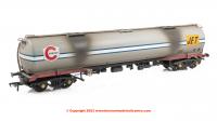 38-109A Bachmann 102 Ton TEA Bogie Tank Wagon number 104 - Jet-Conoco Light Grey  with weathered finish